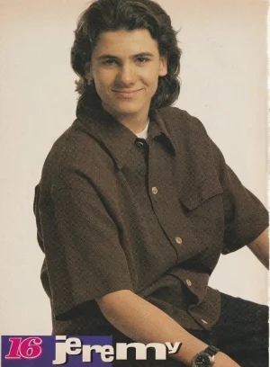 Jeremy Jackson Scott Wolf teen pinup magazine clipping brown shirt 16 mag PIX