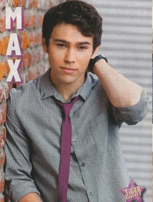 Max Schneider Big Time Rush Logan teen magazine pinup clipping red tie pix