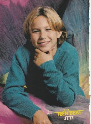 Jonathan Taylor Thomas teen magazine pinup clipping Teen Beat blue shirt young