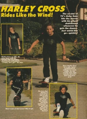 Harley Cross teen magazine pinup clipping Teen Set Young skateboard Child Star