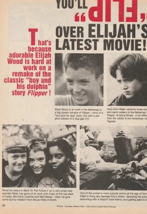 Elijah Wood teen magazine pinup clipping Latest Movie child star Teen Machine