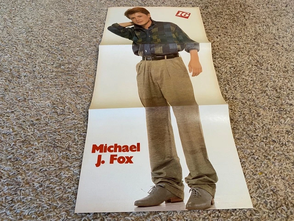 Rick Springfield Michael J. Fox teen poster clipping full body 16 magazine PIX - Image 2