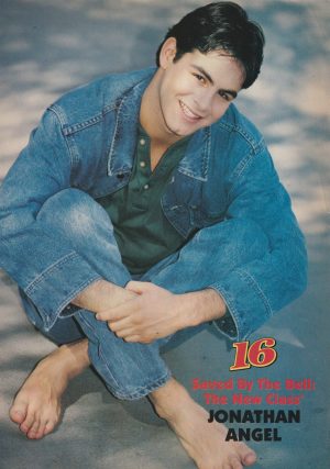 Jonathan Angel Dean Cain teen magazine pinup clipping teen idols barefooot Bell