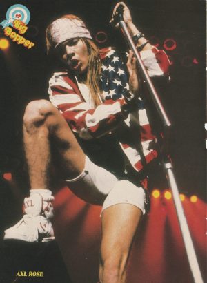 Axl Rose Guns N Roses teen magazine pinup clipping rocker Bop pix