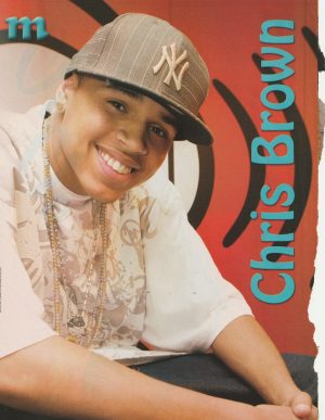 Chris Brown teen magazine pinup clipping brown hat M smile Pop Star Pix