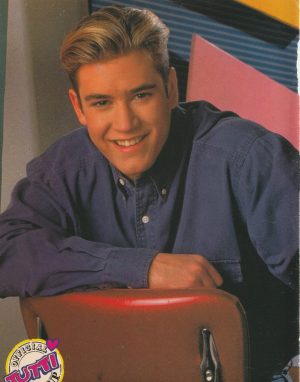 Grant Show Mark Paul Gosselaar teen magazine pinup clipping Tutti Frutti purple shirt pix Saved by the bell New Class