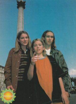 Hanson teen magazine pinup clipping Wher's the Love Video shoot Superteen Pix