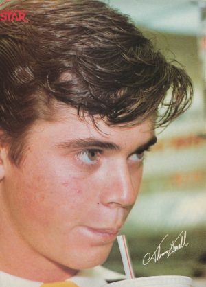 Tommy Howell Tom Howell teen magazine pinup clipping drinking headshot Pix