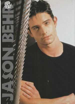 Jason Behr teen magazine pinup black t-shirt Pop Star Roswell crossed arms