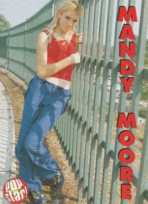 Britney Spears Mandy Moore teen magazine pinup clipping fence blue pants Pix