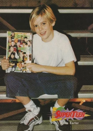 Aaron Carter Backstreet Boys teen magazine pinup clipping young shorts rare pix