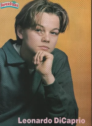 Leonardo Dicaprio teen magazine pinup clipping young Superstar Titanic rare pix