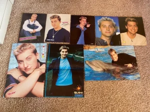 Lance Bass teen magazine pinup clipping lot Nsync Bop J-14 Pop star pix overalls