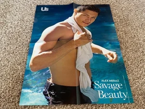 Alex Meraz teen magazine poster clippings Savage Beauty shirless pool sexy pose