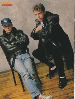 Pet Shop Boys teen magazine pinup clipping Bravo leather jacket music band Pix