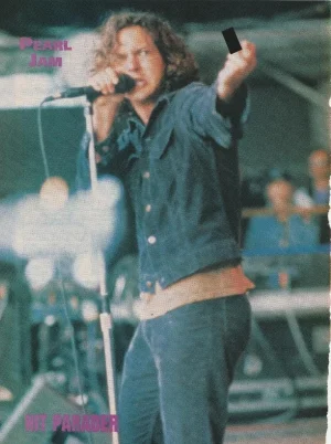 Pearl Jam teen magazine pinup clipping rock Hit Parader