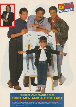 Tom Selleck Ted Danson Steve Guttenberg teen magazine pinup 3 Men and a Lady