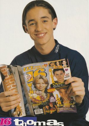 Thomas Ian Nicholas Jonathan Taylor Thomas teen magazine pinup child stars side profile shot