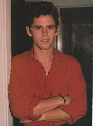 Tom Howell Tommy Howell teen magazine pinup clipping red shirt crossed arms Teen Machine