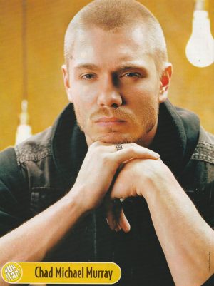 Chad Michael Murray teen magazine pinup clipping lightbulb Pop Star shaved head pix