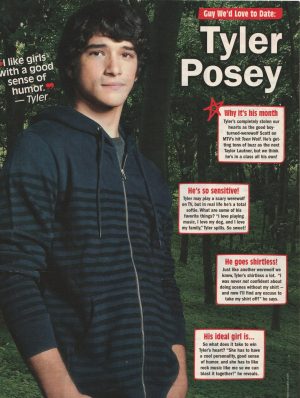 Tyler Posey teen magazine pinup clipping Teen Wolf MTV Twist forest arms pix