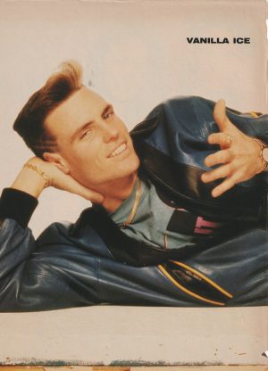 Vanilla Ice teen magazine pinup clipping Teen Machine laying down rapper Pix