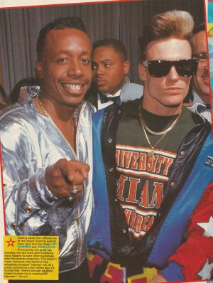Vanilla Ice MC Hammer teen magazine pinup clipping Smash Hits Pix Bop