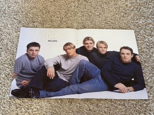 Westlife Nsync Carson Daly MTV TRL teen magazine poster clipping laying down hot pose Tiger Beat