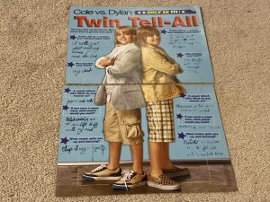 Cole Sprouse Dylan Sprouse teen magazine pinup article shorts handwriting Rare hard to find