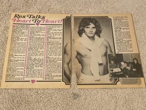 Rex Smith teen magazine clipping shirtless Rex talks heart to heart Superteen