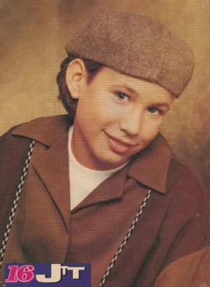 Jonathan Taylor Thomas teen pinup clipping maroon shirtt JTT Home Improvement