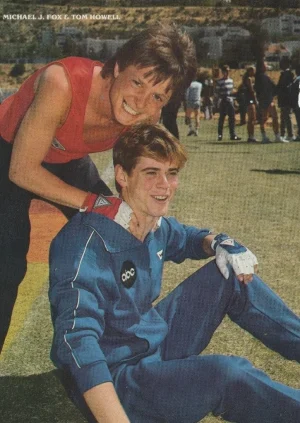 Tommy Howell Tom Howell Michael J. Fox Chad Lowe teen pinup clipping grass pix