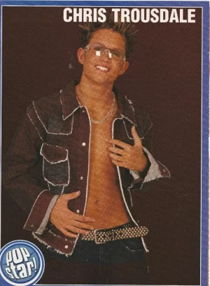 Chris Trousdale Dream Street teen pinup clipping child star shirtless Pop Star