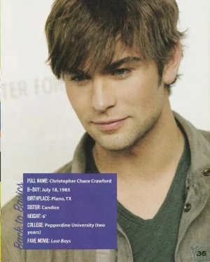 Chace Crawford Penn Badgley teen magazine pinup clipping Gossip Girl Pix