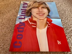 Cody Linley Miley Cyrus teen magazine poster clipping Faces mag red jacket Rare