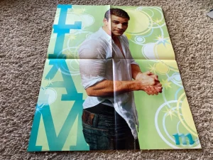 One Direction Liam Payne Taylor Swift teen magazine poster wet white shirt
