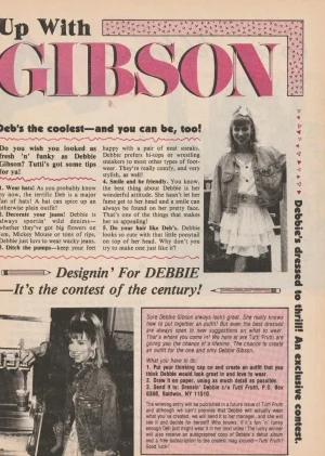 Debbie Gibson teen magazine pinup clipping Up with Gibson Tutti Frutti Pix
