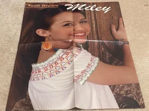 Miley Cyrus Corbin Bleu teen magazine poster clipping younger days Teen Machine