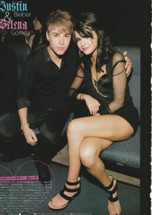 Justin Bieber Selena Gomez Lady Gaga teen magazine pinup clipping sexy black bra