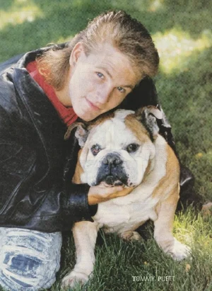 Tommy Puett teen magazine pinup clipping dog ripped jeans Superteen Pix