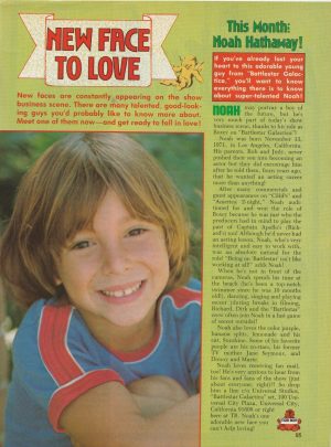 Noah Hathaway teen magazine pinup clipping young Neverending Story Tiger Beat