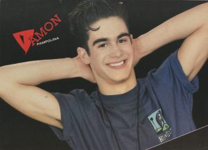 Damon Pampolina Joey Mcintyre teen magazine pinup clipping purple shirt actor
