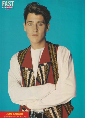 Jonathan Knight teen magazine pinup clipping Fast Forward New Kids on the block