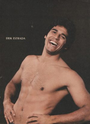 Erik Estrada teen magazine pinup clipping shirtless laughing Superteen Pix