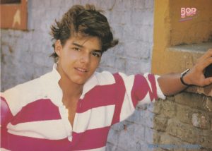 Ricky Martin Menudo Alyssa Milano teen magazine pinup clipping brick wall young