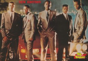 New Edition teen magazine pinup clipping boy band red car Teen Machine Pix