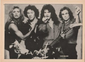 Van Halen Cindy Gibb teen magazine pinup clipping David Lee Roth Teen Machine