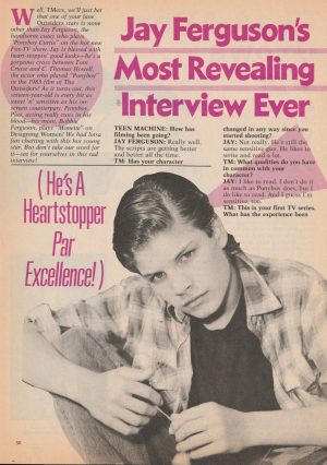 Jay Ferguson Chad Allen teen magazine pinup clipping shorts heartstopper Pix