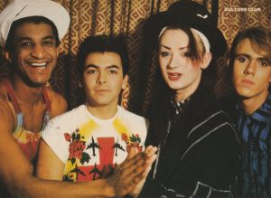 Culture Club Boy George Lori Singer Kevin Bacon teen magazine pinup clipping Pix