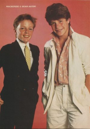 Sean Astin Mackenzie Astin Michael J. Fox teen magazine pinup clipping brothers